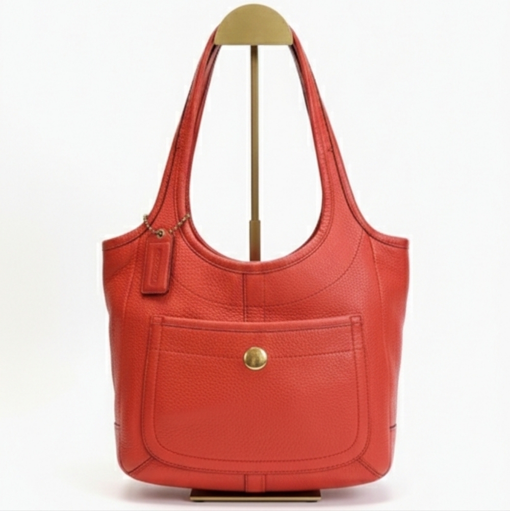 Coach Legacy Lining Ergo Coral 2007 Shoulder Bag EUC